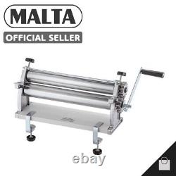 Machine à pâtes manuelle Malta Megadoro en chrome, cylindre à pizza de 17,7 pouces (45 cm)