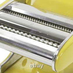 Machine à pâtes manuelle en acier inoxydable avec presse à main (jaune)