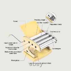 Machine à pâtes multifonctions à manivelle en acier inoxydable (jaune)