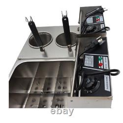 Machine de cuisson de nouilles multifonctionnelle 110V2 en1 à double cylindre profond sur le comptoir