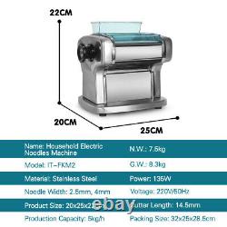 Machine électrique à spaghettis pour faire des pâtes avec 2 tailles de coupe 2,5/4mm 135W