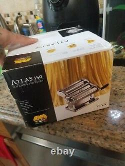 Marcato Atlas 150 Pasta Machine, Fabriqué En Italie, Comprend Coupeur, Manivelle À Main