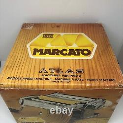 Marcato Atlas No 150 Pasta Noodle Maker Machine Vintage Avec Boîte Fabriquée En Italie
