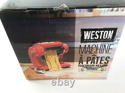 Nouvelle machine à pâtes électrique de luxe Weston Deluxe 01-0601-W rouge avec livraison gratuite