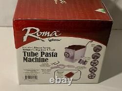 Roma Par Weston Tube Pasta Machine 5 Pasta Discs Dough Mixing Kit Penne Rigatoni